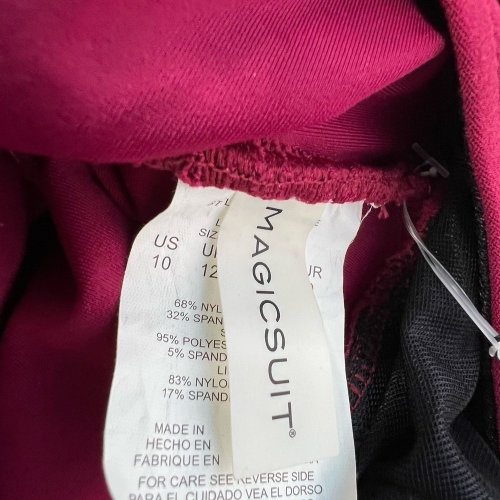 Magicsuit Maroon Size 10 Celine Convertible Swim Dress NWT - Picture 7 of 9